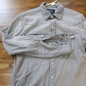 Grey lightweight denim shirt